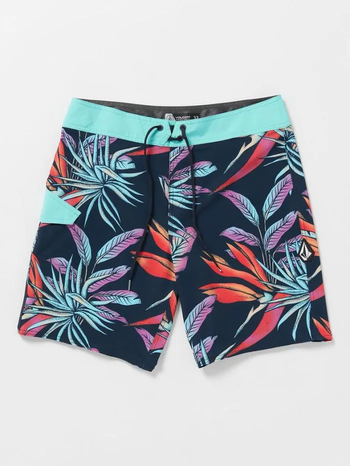 Mens Boardshorts and Trunks Volcom Indo Spray ModTech Boardshorts 8211 Navy