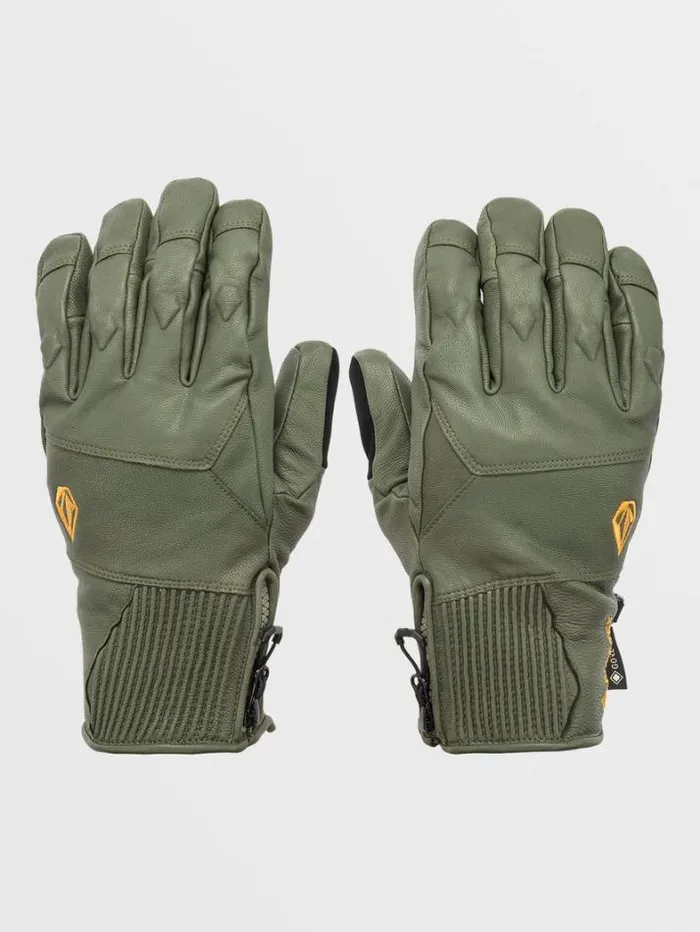 Mens Gloves and Mitts Volcom Service GoreTex Gloves 8211 Military