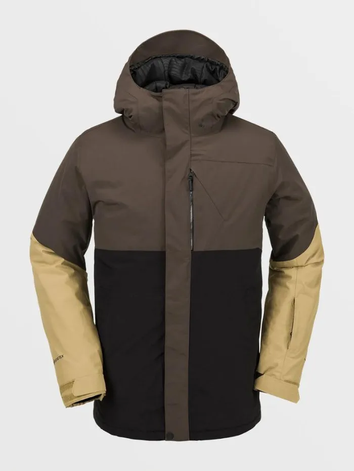 Mens Jackets Volcom L GoreTex Jacket 8211 Brown
