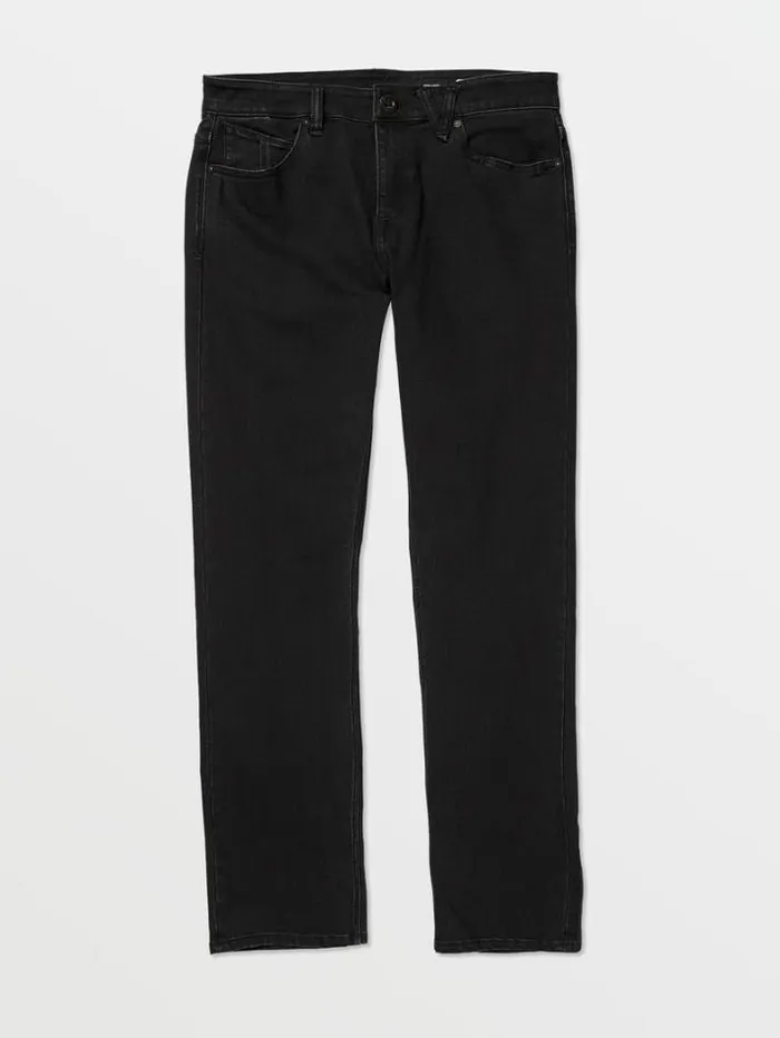 Mens Jeans Volcom Solver Modern Fit Jeans 8211 Black Out