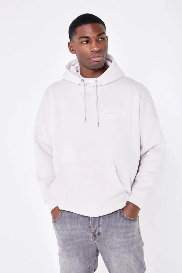Mens Louie Oversized Hoodie 8211 Oatmeal Jameson Carter Hoodies and Sweatshirts