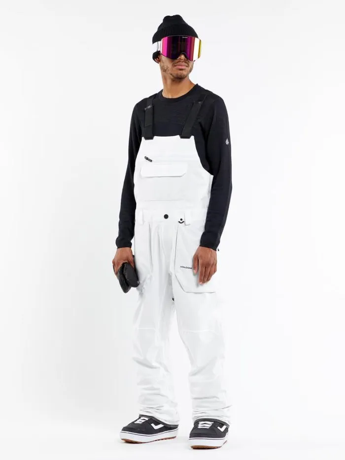 Mens Pants Volcom Roan Bib Overalls 8211 White