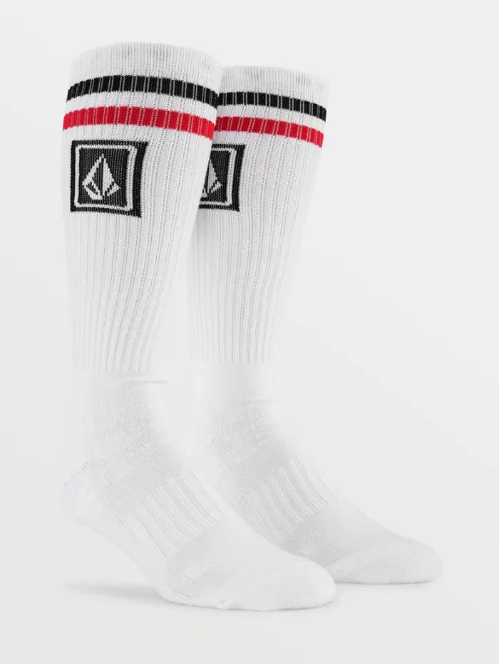 Mens Socks Volcom Ramp Stone Skate Socks 8211 White