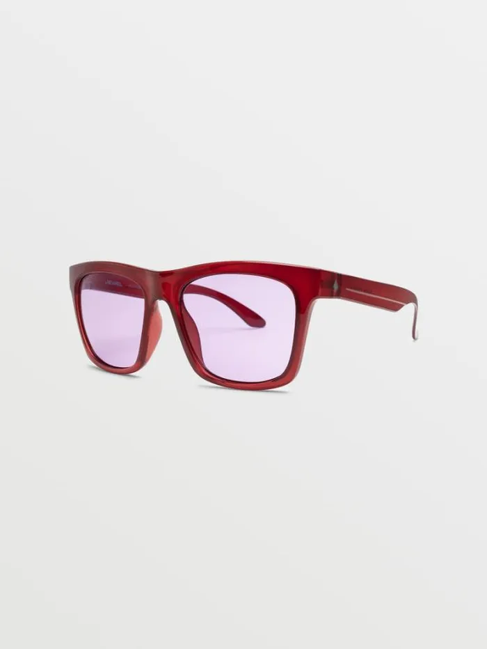 MensWomens Sunglasses Volcom Jewel Sunglasses 8211 Gloss AmberViolet