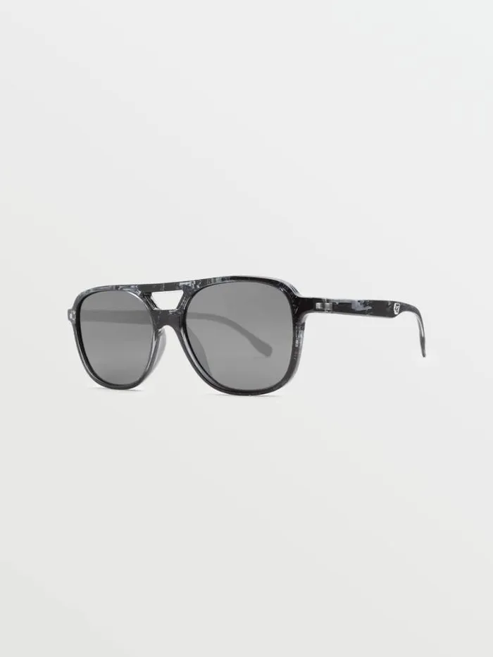 MensWomens Sunglasses Volcom New Future Sunglasses 8211 Gloss MarbleSilver Mirror