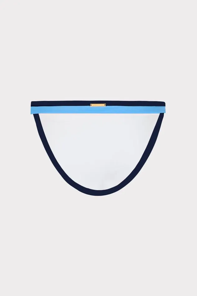 Milly Amalfi Color Block Bikini Bottom Navy Multi Women Swim and Coverups