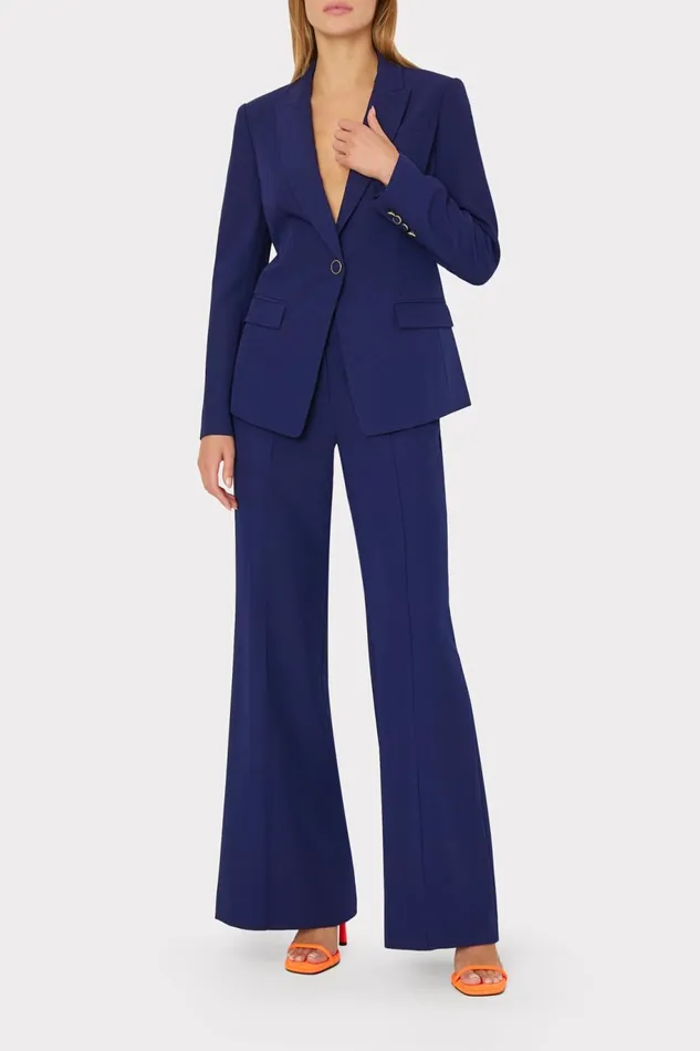 Milly Avery Cady Blazer Navy Women Matching Sets