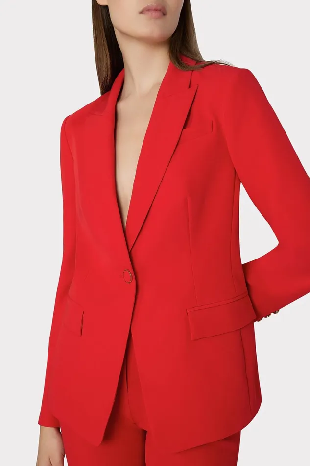 Milly Avery Cady Blazer Red Women Coats and Jackets