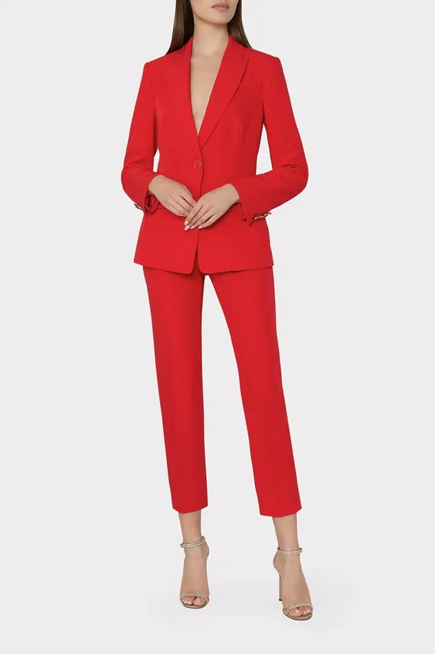 Milly Avery Cady Blazer Red Women Coats and Jackets