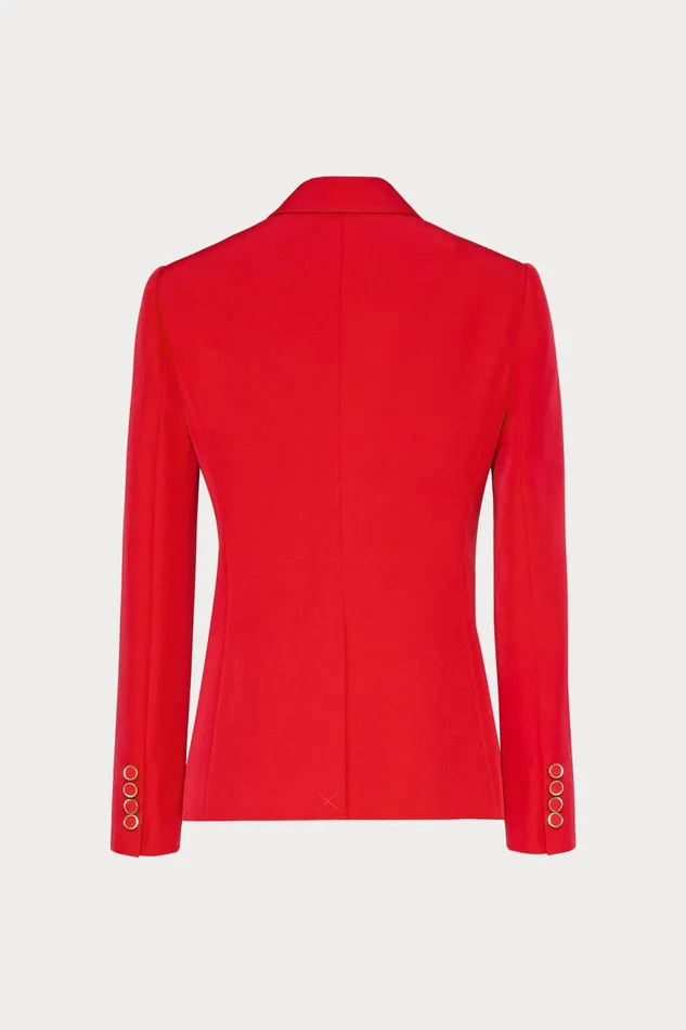 Milly Avery Cady Blazer Red Women Coats and Jackets