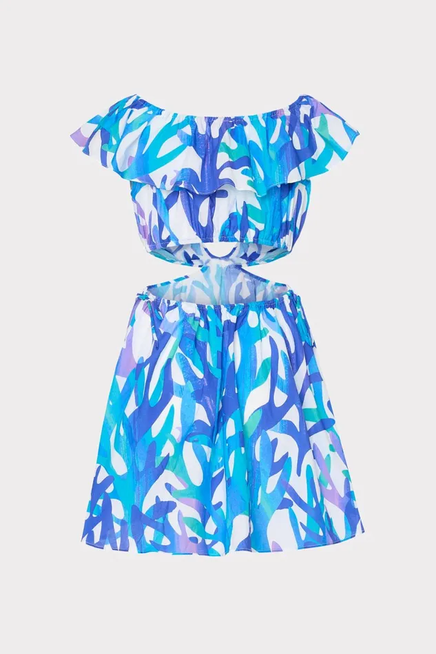 Milly Delilah Under The Sea CoverUp Dress Blue Multi Women CoverUps Milly Delilah Under The Sea CoverUp Dress Blue Multi Women CoverUps