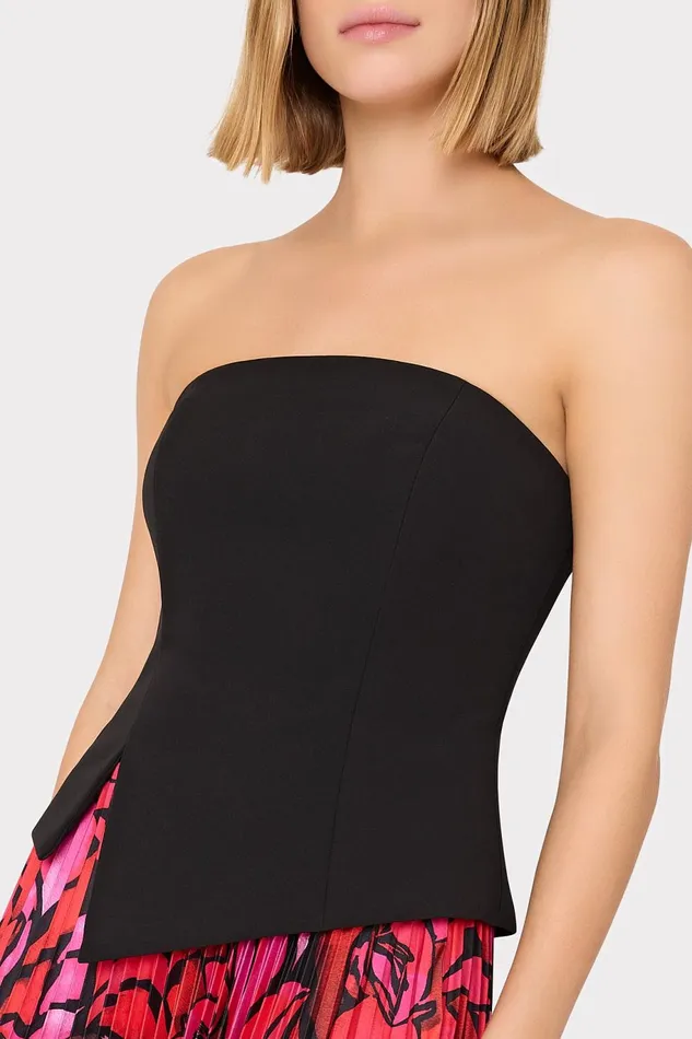 Milly Lana Cady Strapless Top Black Women Tops Milly Lana Cady Strapless Top Black Women Tops