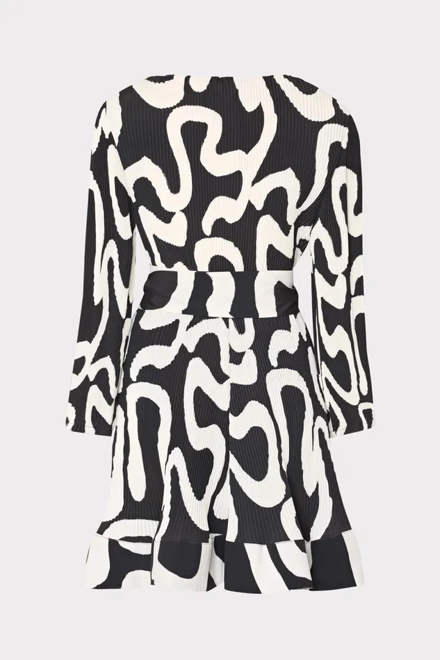 Milly Liv Ink Swirl Pleated Dress Blackwhite Women Dresses Milly Liv Ink Swirl Pleated Dress Blackwhite Women Dresses