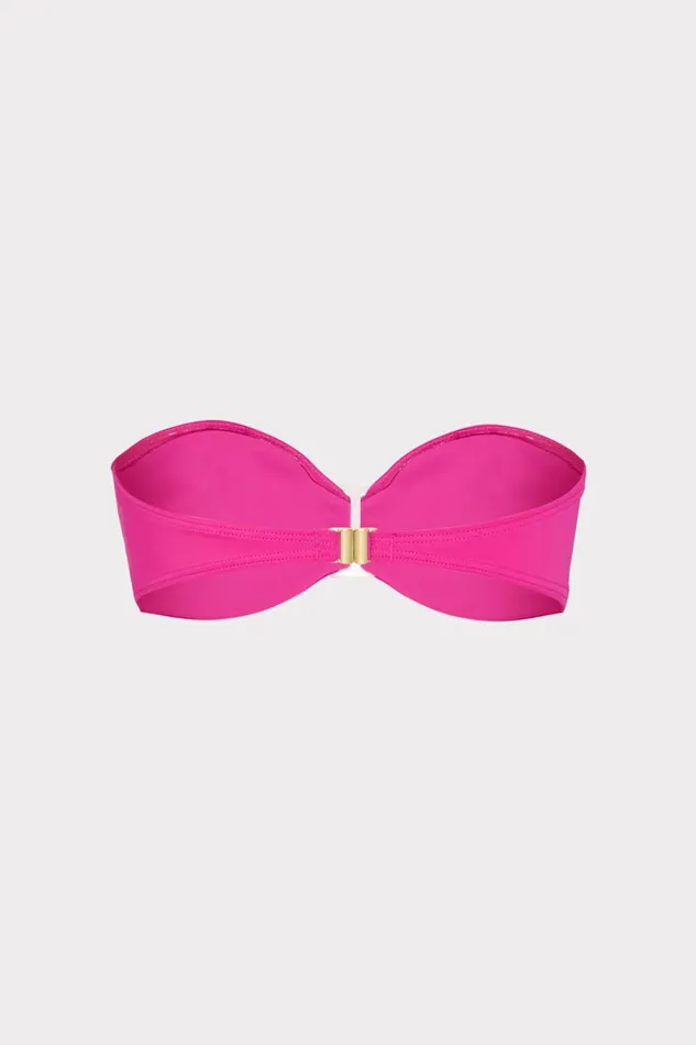 Milly Margot Bandeau Top Hot Pink Women Swim and Coverups Milly Margot Bandeau Top Hot Pink Women Swim and Coverups