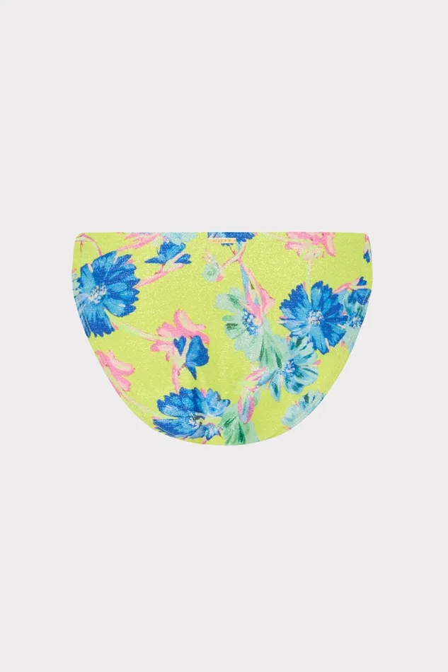 Milly Margot Floating Cosmos Bikini Bottom Neon Yellow Women Swim and Coverups