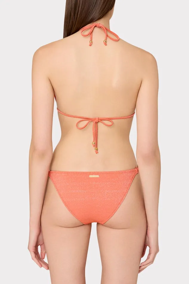 Milly Metallic Ring Bikini Bottom Orangesilver Women Bikinis