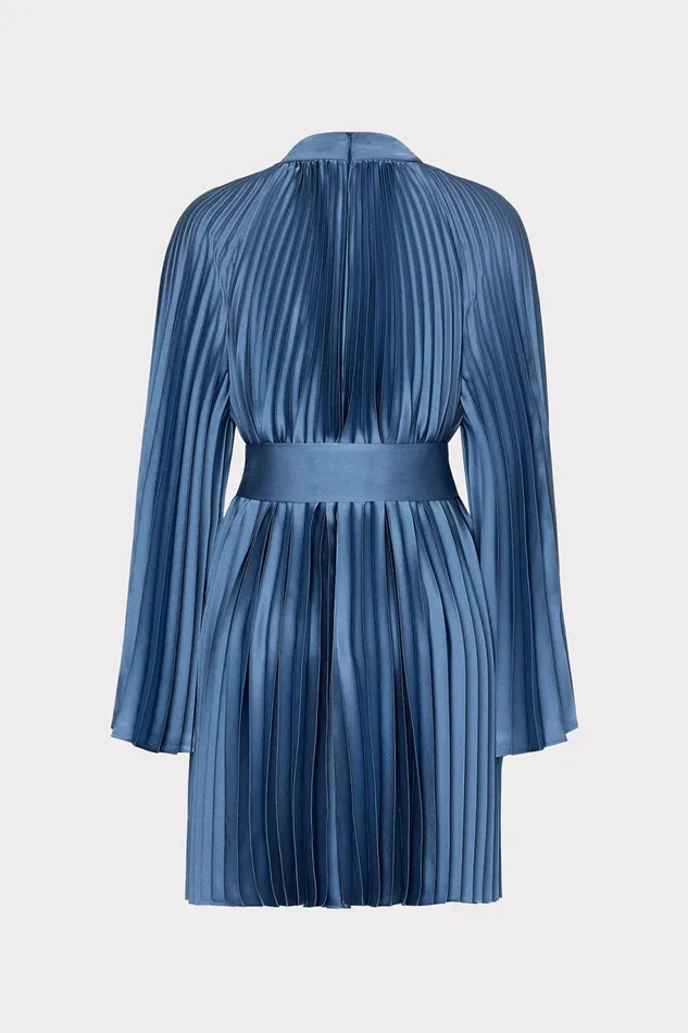 Milly Nandi Mock Neck Pleated Dress Stone Women Dresses Milly Nandi Mock Neck Pleated Dress Stone Women Dresses