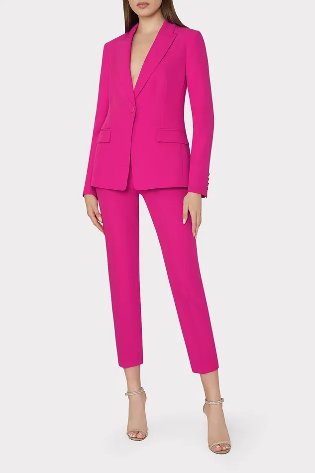 Milly Nicola Cady Pants Fuchsia Women Matching Sets