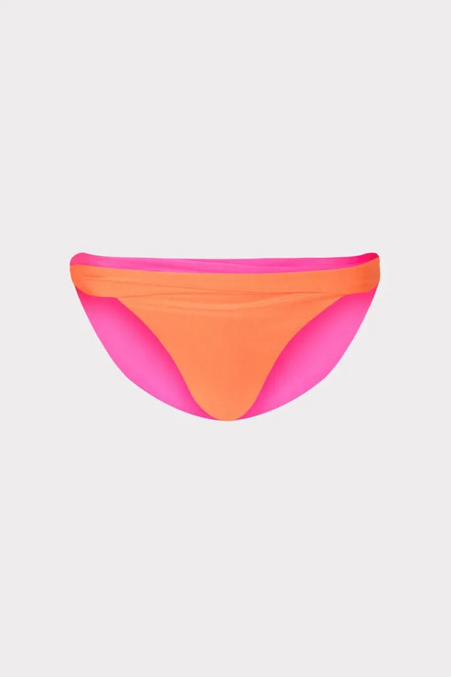 Milly Scala Reversible Bikini Bottom Pinkorange Women Swim and Coverups