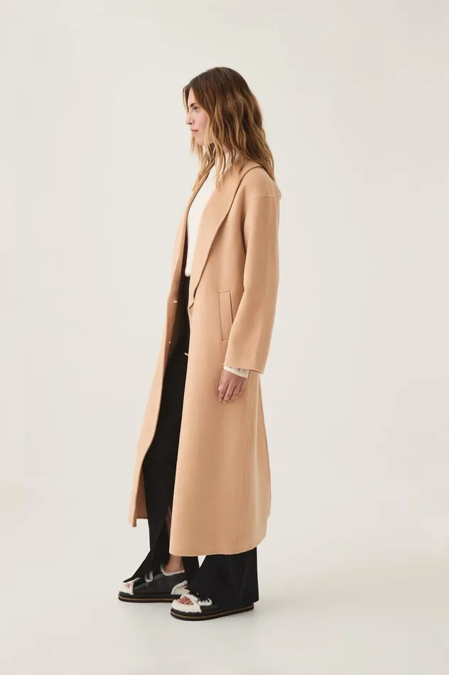 Modular Long Line Wool Coat Ecru Beige Women Aje Blazers Jackets 038 Coats