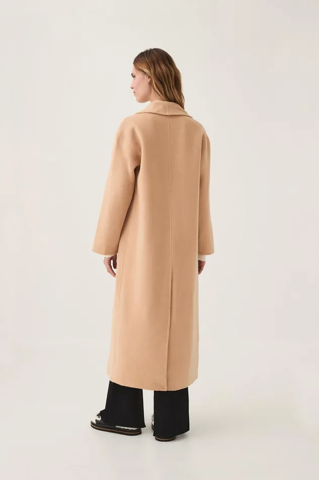 Modular Long Line Wool Coat Ecru Beige Women Aje Blazers Jackets 038 Coats