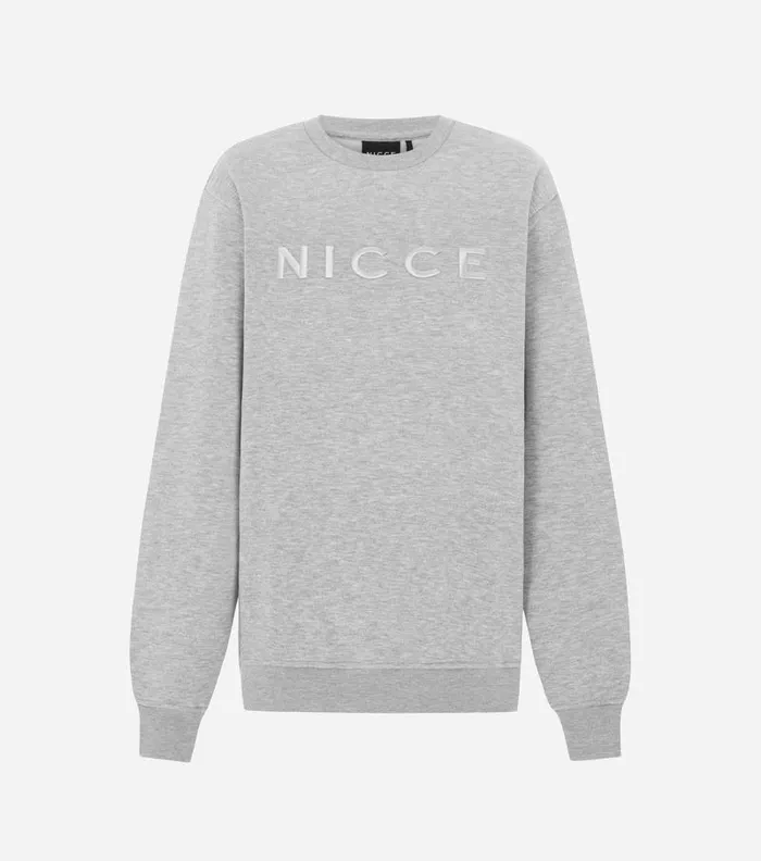 NICCE Hoodies and Sweatshirts Womens NICCE WoErsa Large Logo Sweatshirt Light Grey Marl