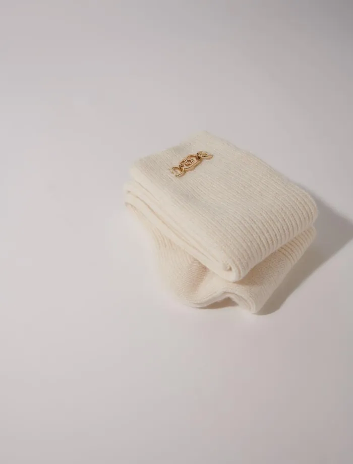 Other Accessories Women Maje Wool Mix KneeHigh Socks Ecru