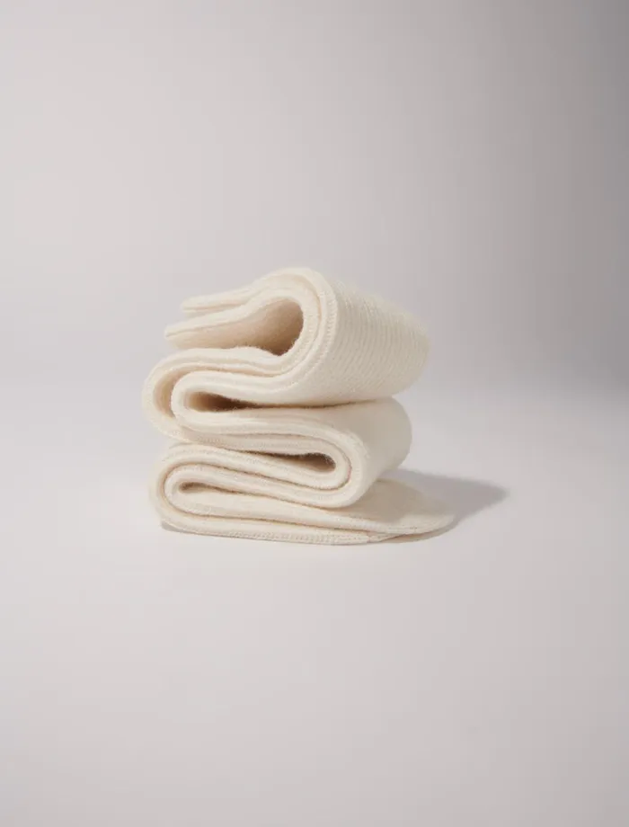 Other Accessories Women Maje Wool Mix KneeHigh Socks Ecru