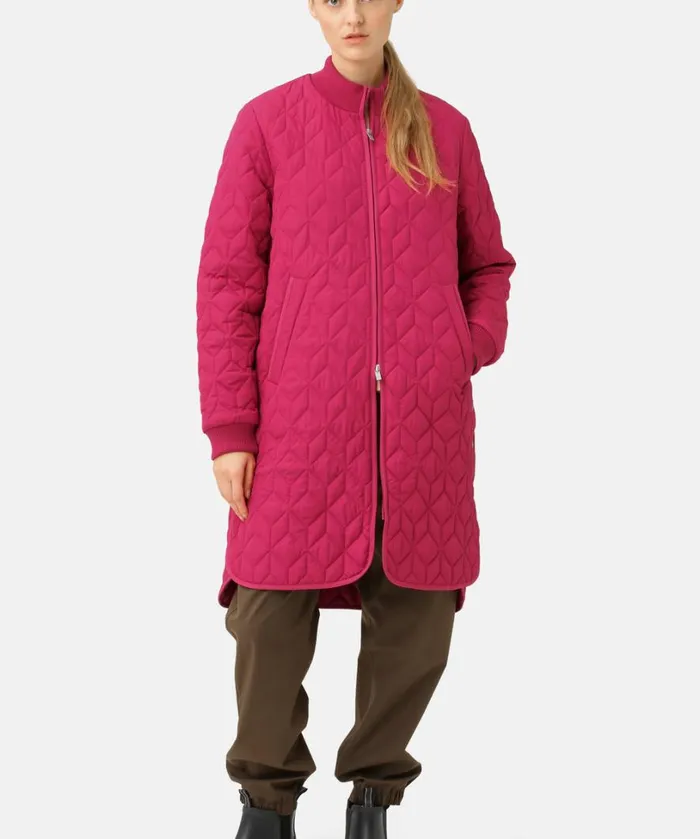 Padded Quilt Coat 8211 Sangria Outerwear Ilse Jacobsen All Jackets And Coats