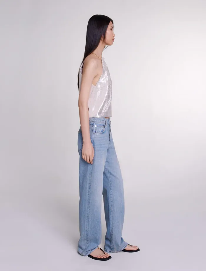 Pants and Jeans Women Maje WideLeg Jeans Blue