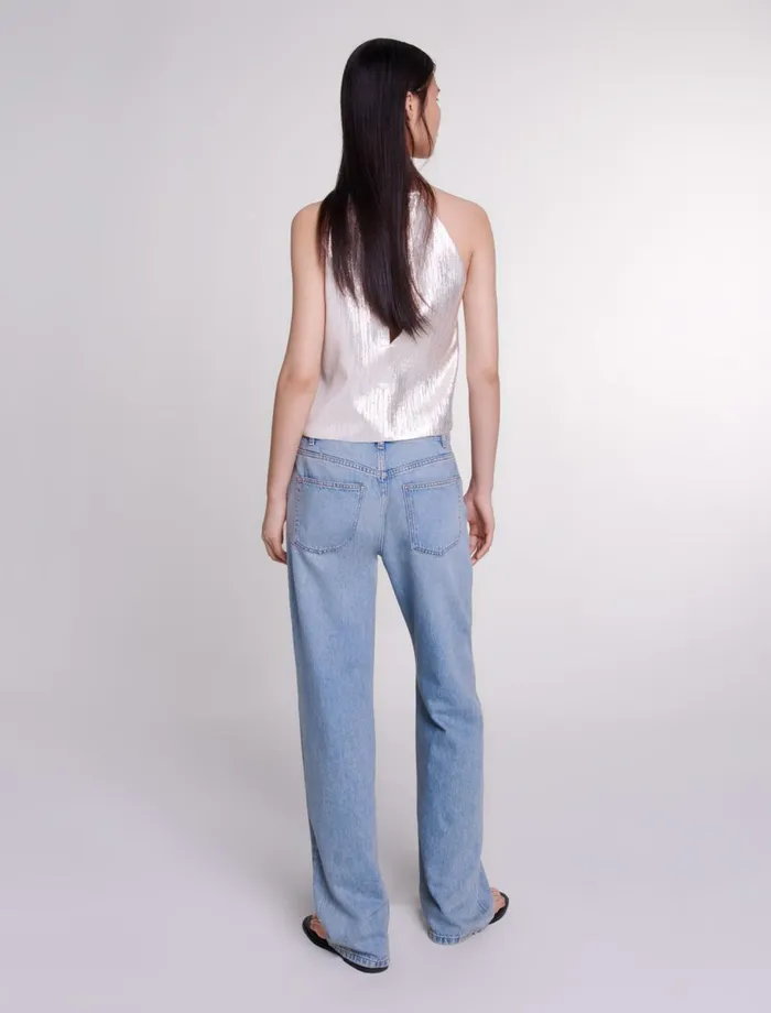 Pants and Jeans Women Maje WideLeg Jeans Blue