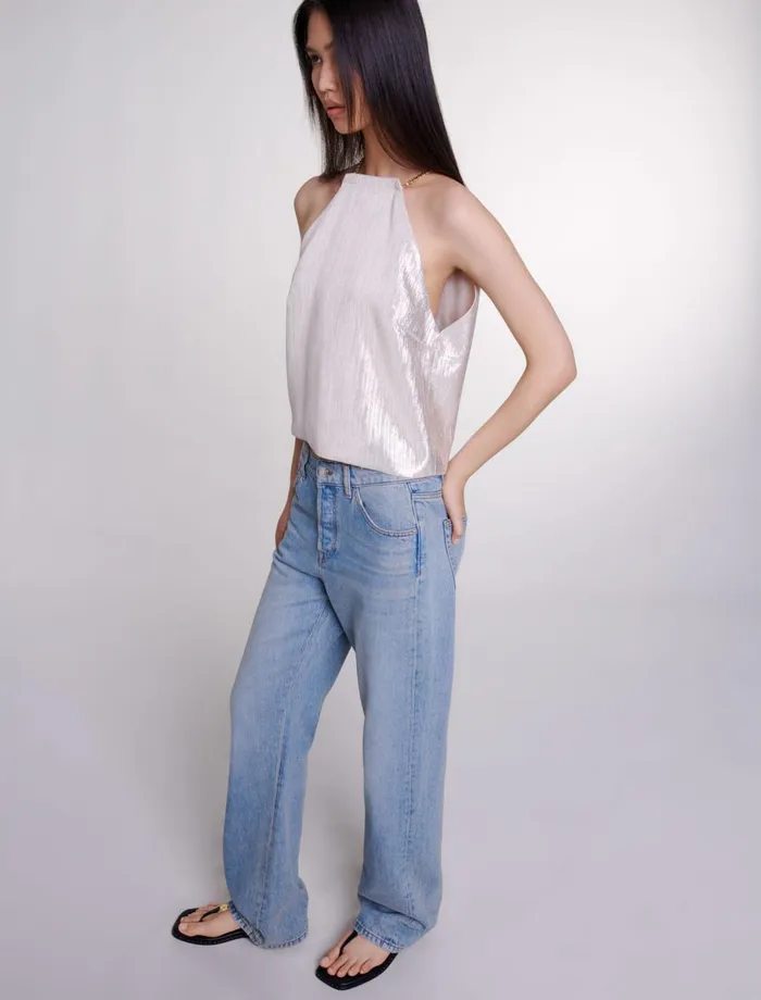 Pants and Jeans Women Maje WideLeg Jeans Blue