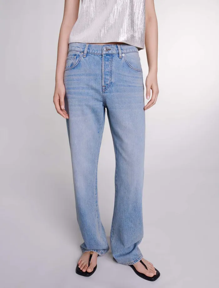 Pants and Jeans Women Maje WideLeg Jeans Blue
