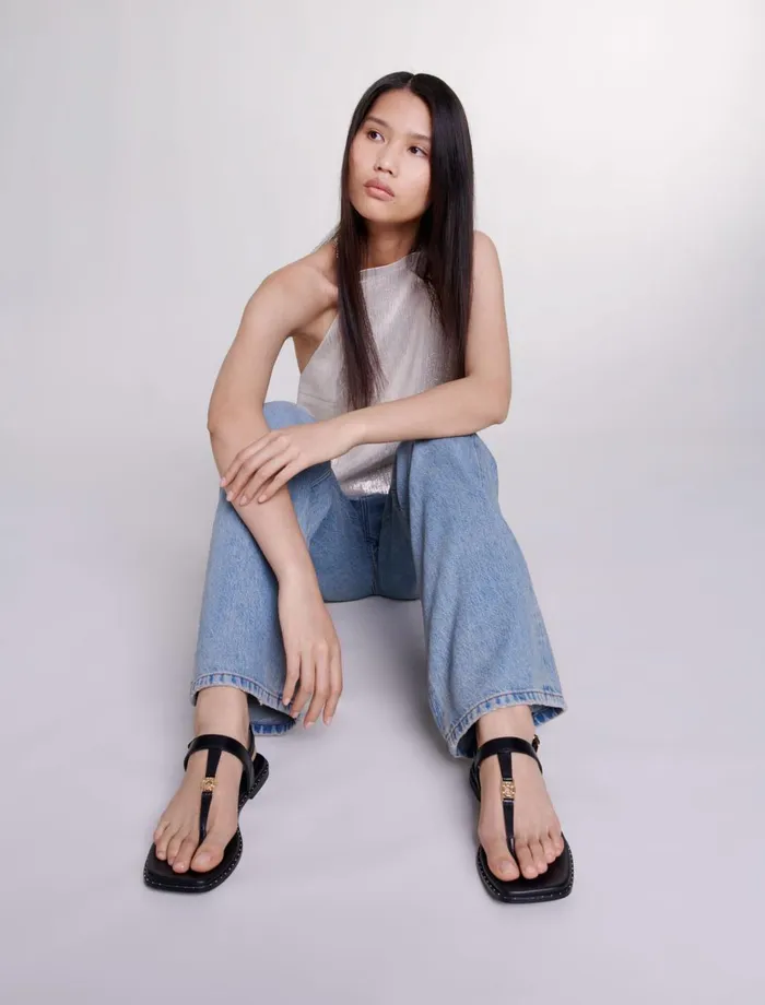 Pants and Jeans Women Maje WideLeg Jeans Blue