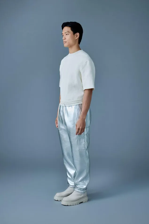 Pants and Shorts Men Mackage MARVINM Metallic Double Face Jersey Sweatpants Black