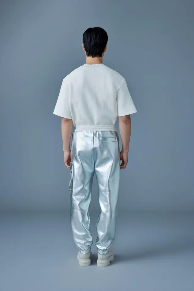 Pants and Shorts Men Mackage MARVINM Metallic Double Face Jersey Sweatpants Black Pants and Shorts Men Mackage MARVINM Metallic Double Face Jersey Sweatpants Black