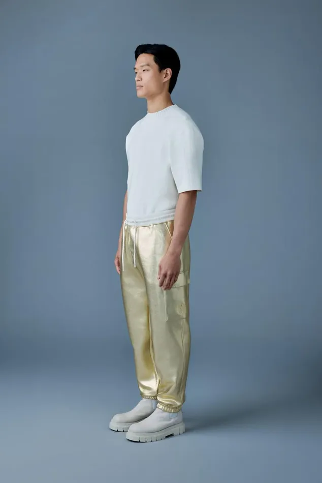 Pants and Shorts Men Mackage MARVINM Metallic Double Face Jersey Sweatpants Black Pants and Shorts Men Mackage MARVINM Metallic Double Face Jersey Sweatpants Black