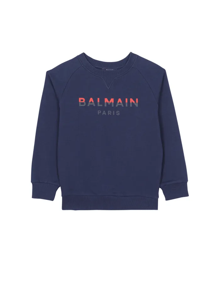 Paris Sweatshirt Navy Kids Balmain