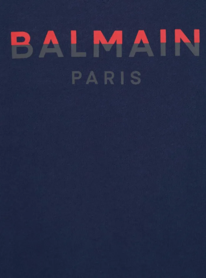 Paris Sweatshirt Navy Kids Balmain