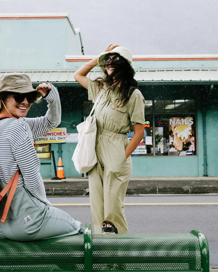 Passenger Clothing Bluebell Organic Cotton Boiler Suit Biscuit Women Dungarees and Trousers