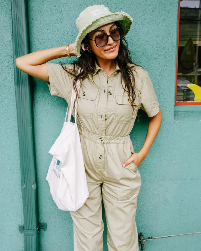 Passenger Clothing Bluebell Organic Cotton Boiler Suit Biscuit Women Dungarees and Trousers
