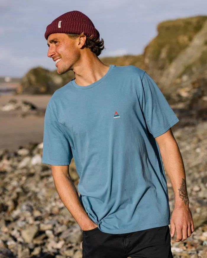 Passenger Clothing Classic Logo Recycled Cotton TShirt Provincial Blue Men TShirts and Vests
