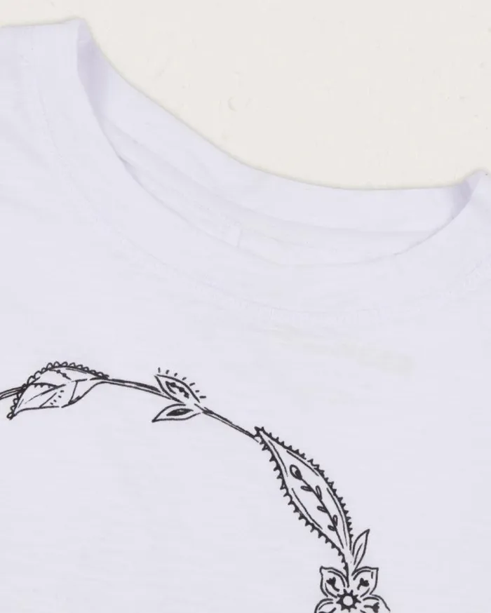 Passenger Clothing Daisy Chain Recycled Cotton LS TShirt White Women Tops and TShirts