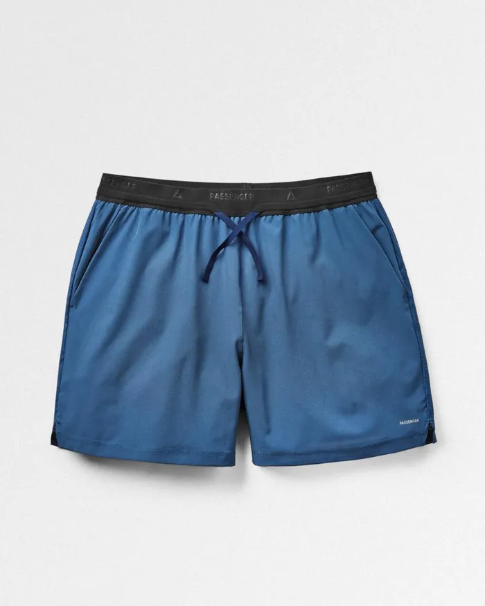 Passenger Clothing Descent Trail Recycled Shorts Dark Denim Men Activewear