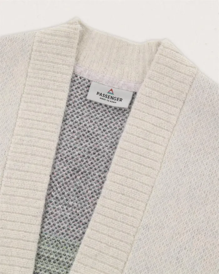 Passenger Clothing Leif Recycled Yarn Cardigan Off White Women Knitwear
