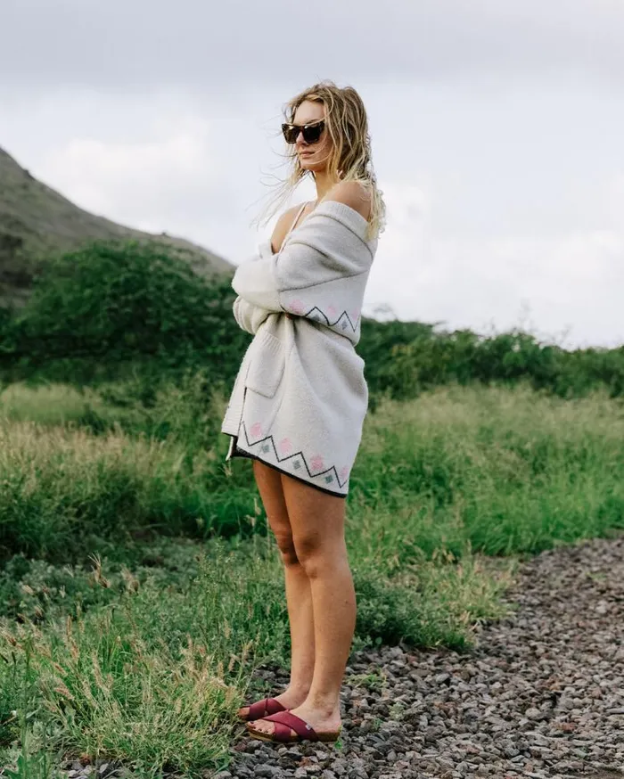 Passenger Clothing Leif Recycled Yarn Cardigan Off White Women Knitwear