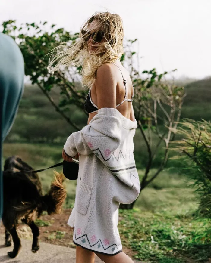 Passenger Clothing Leif Recycled Yarn Cardigan Off White Women Knitwear