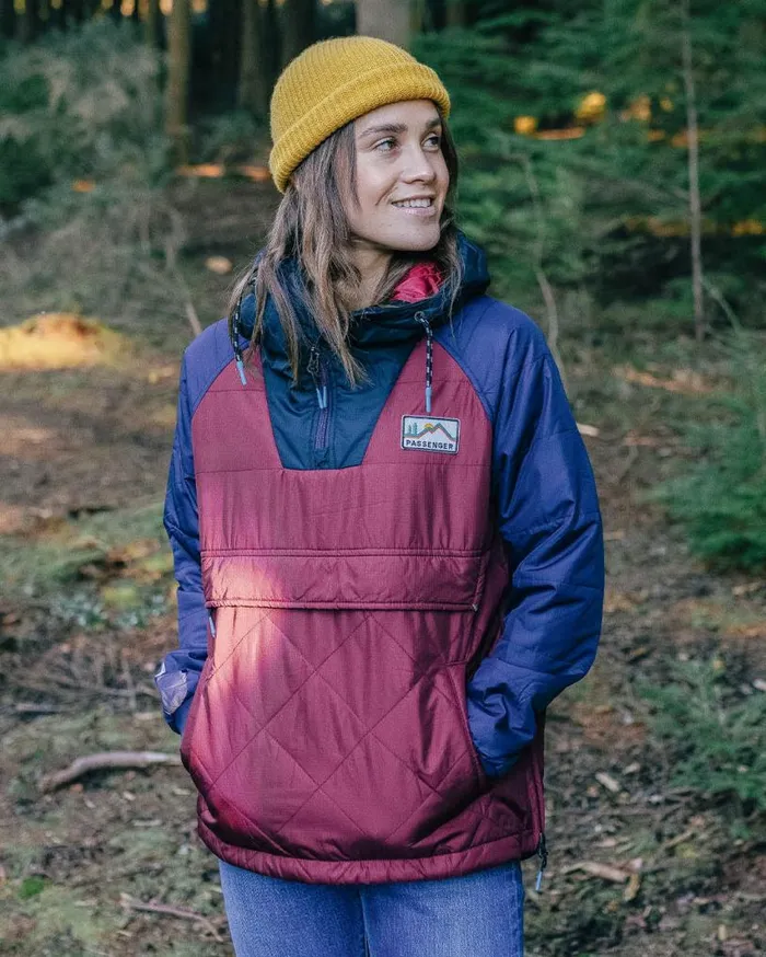 Passenger Clothing Ocean Recycled Insulated 12 Zip Jacket Windsor Wine Women Jackets
