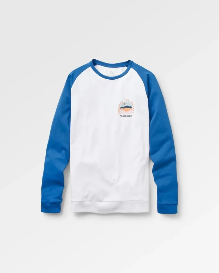 Passenger Clothing Outlook Recycled LS TShirt True Blue Women Tops and TShirts