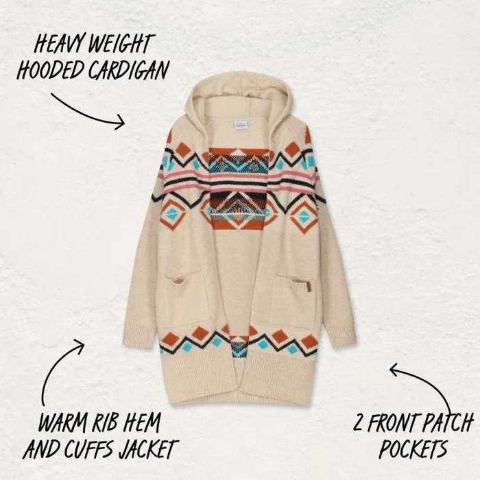 Passenger Clothing Palumbo Hooded Cardigan Off White Women Knitwear